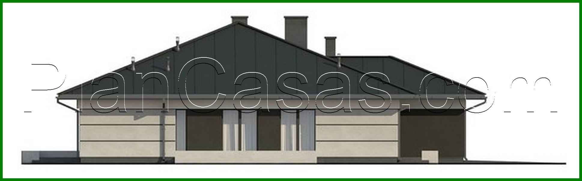 Galería de visualizaciones - Cabaña de una planta de 180 m²