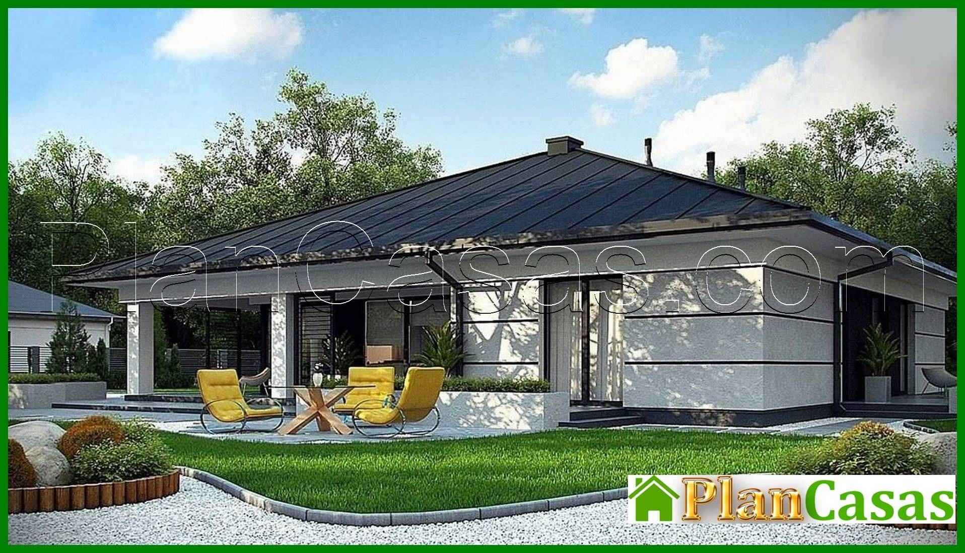 Galería de visualizaciones - Cabaña de una planta de 180 m²