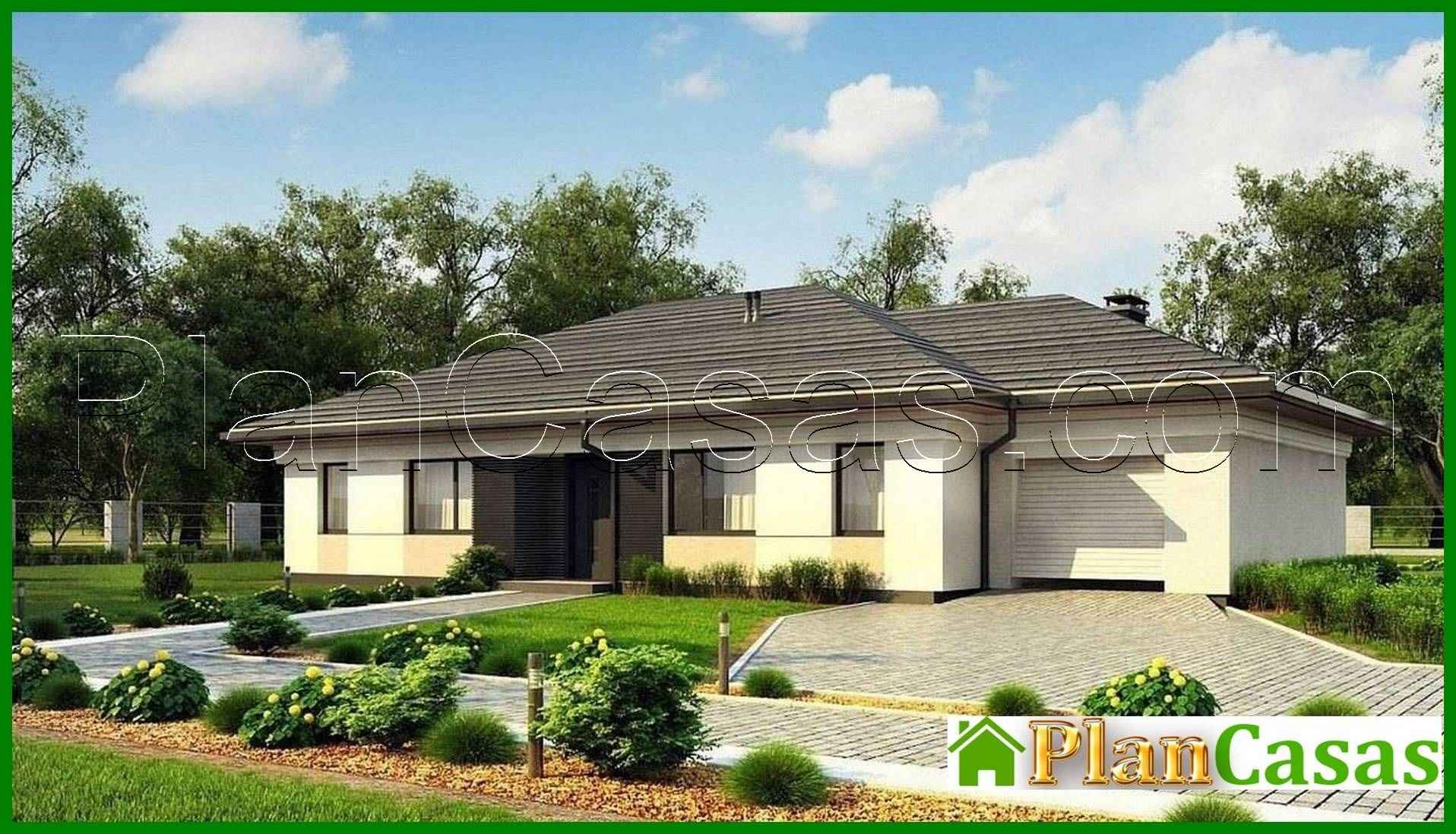 One-story cottage for a narrow plot