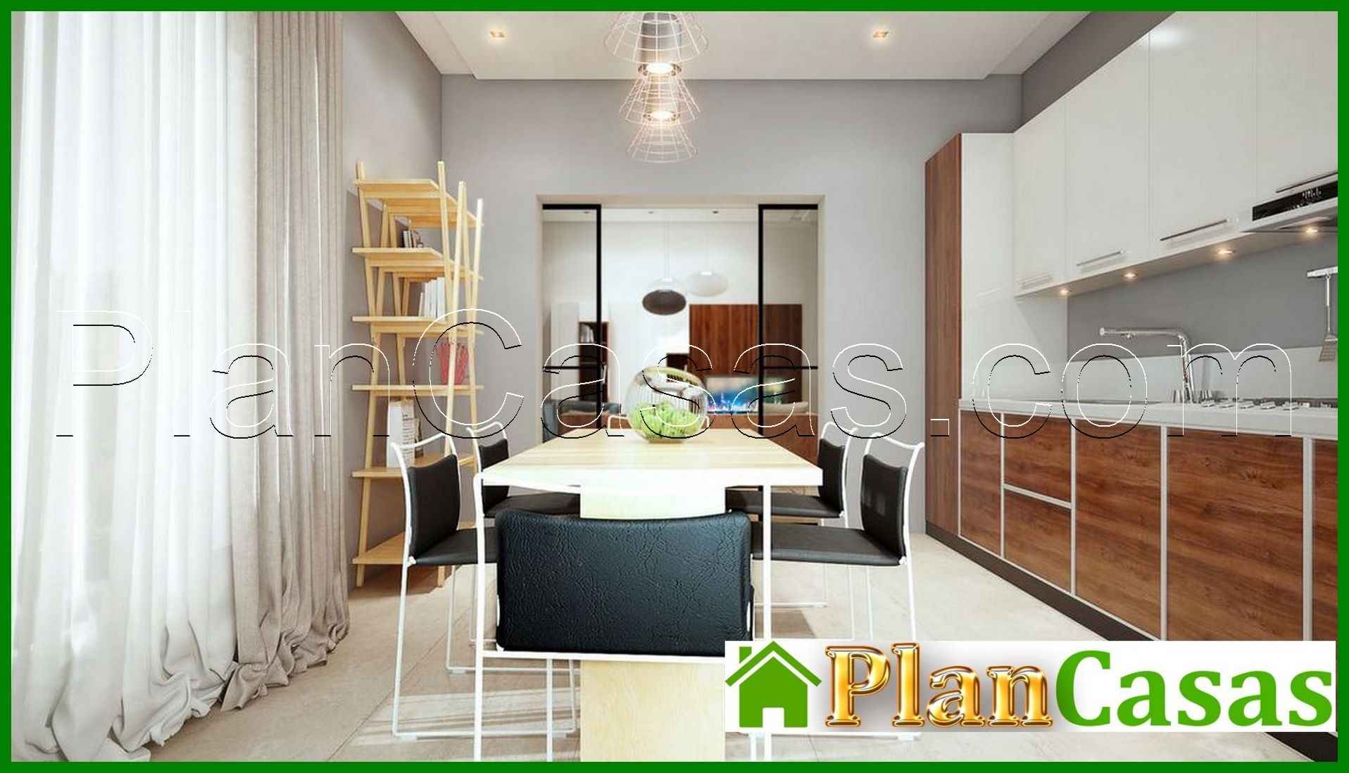 Galería de visualizaciones - Plano de una mansión atractiva para tres familias