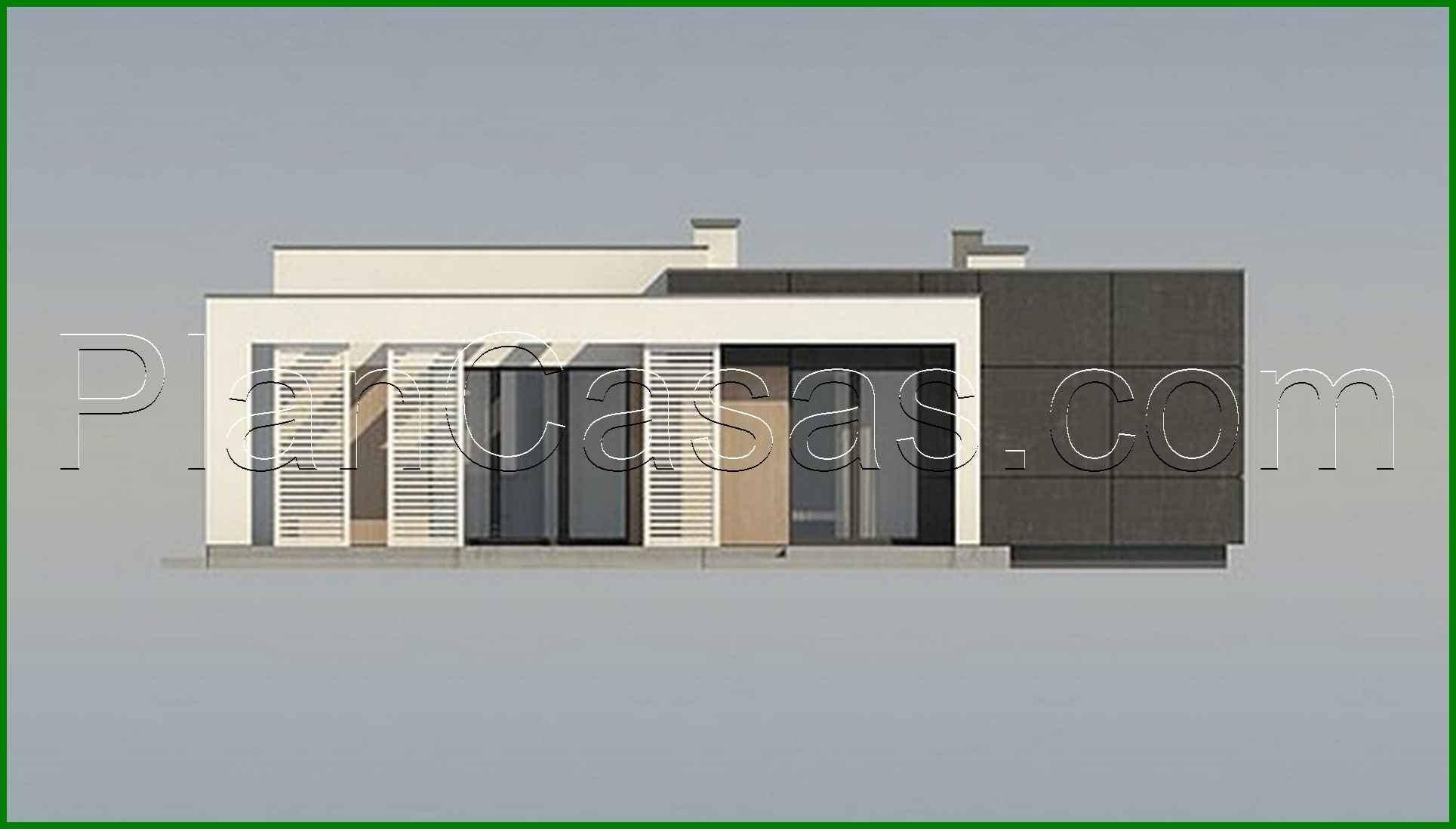 Visualization gallery - Small one-story cottage with a flat roof