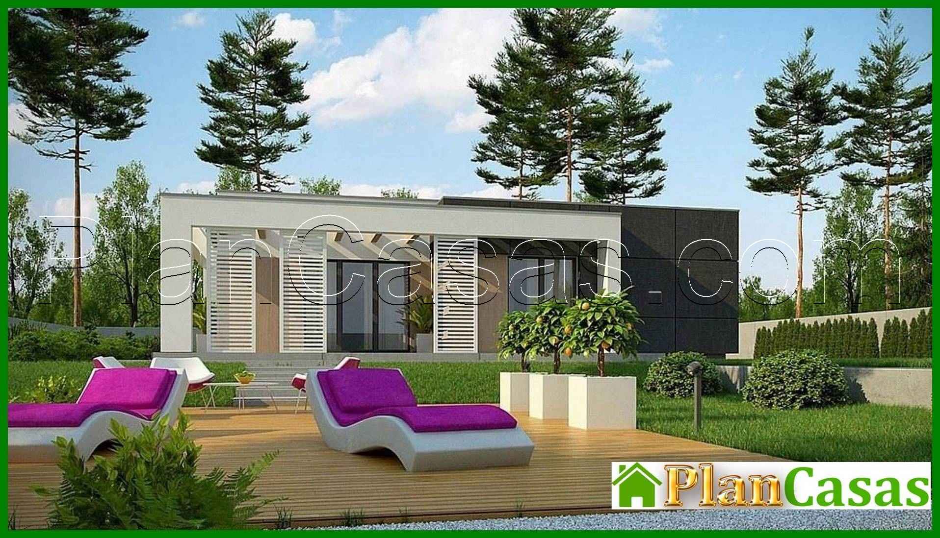 Visualization gallery - Small one-story cottage with a flat roof