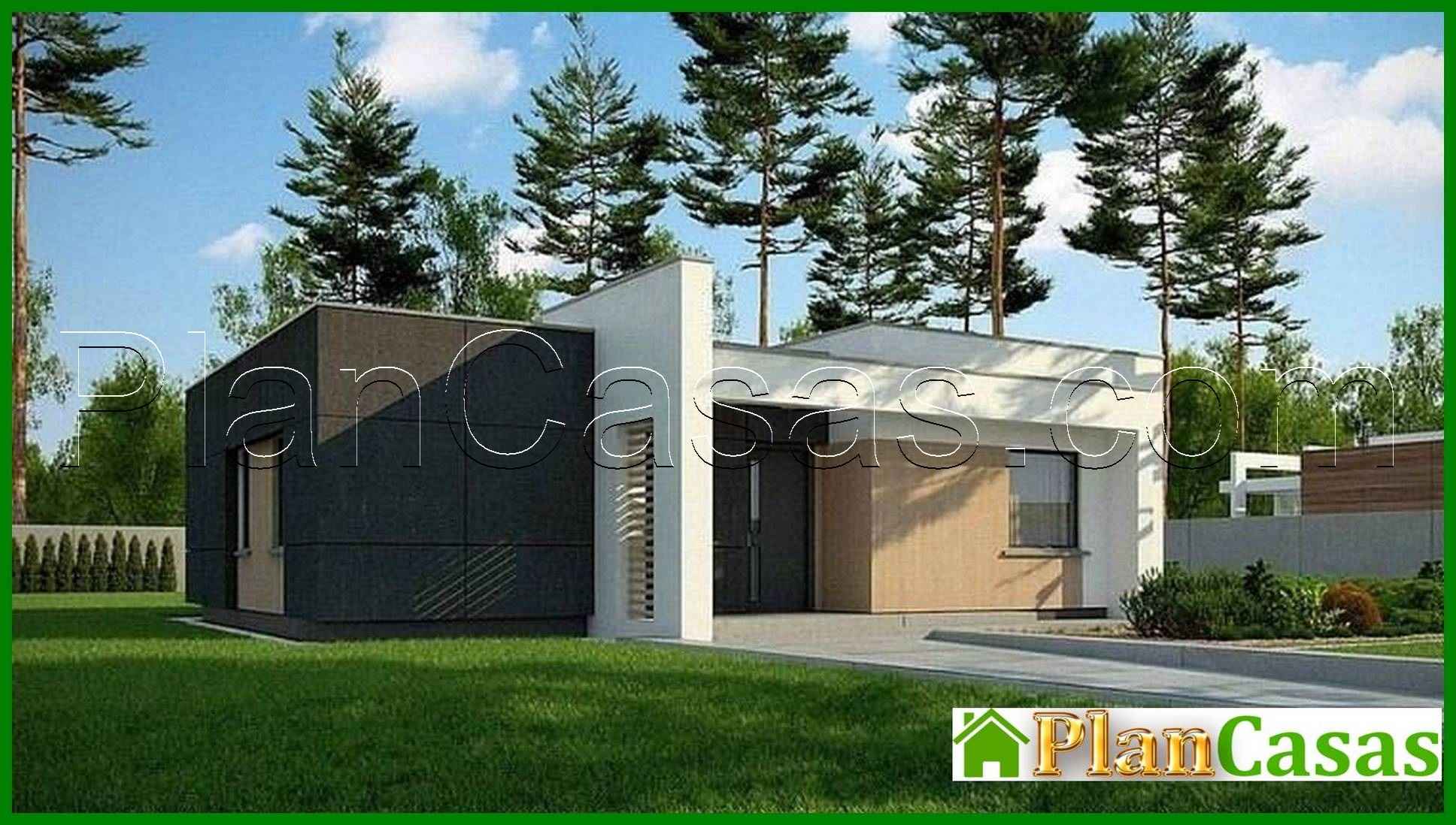 Visualization gallery - Small one-story cottage with a flat roof