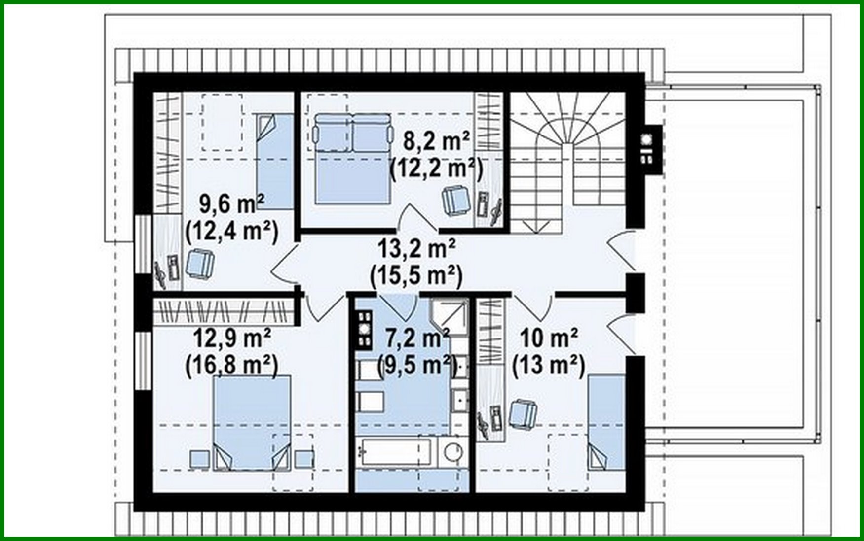 Galería de visualizaciones - Proyecto interesante con una gran terraza sobre el garaje