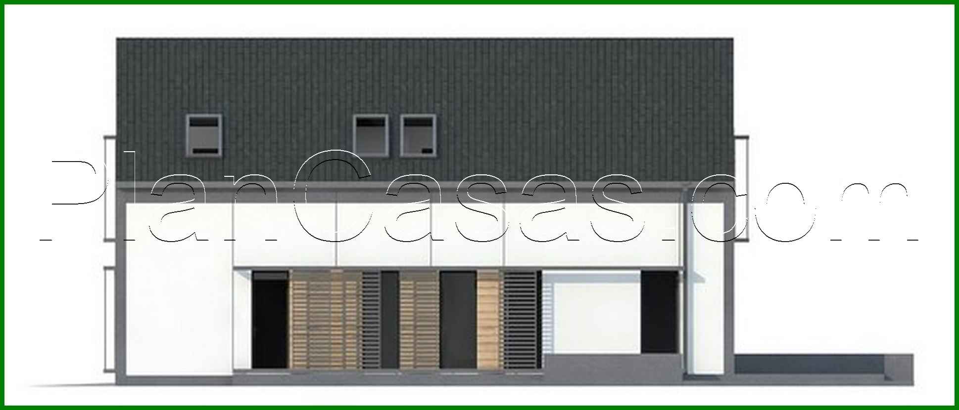 Galería de visualizaciones - Cabaña con ático y garaje para dos coches