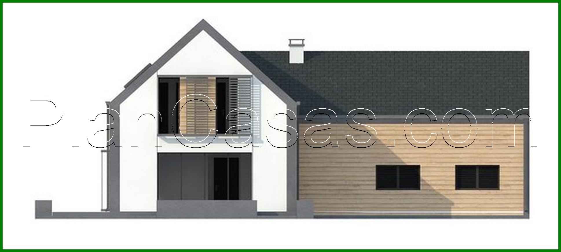 Galería de visualizaciones - Cabaña con ático y garaje para dos coches