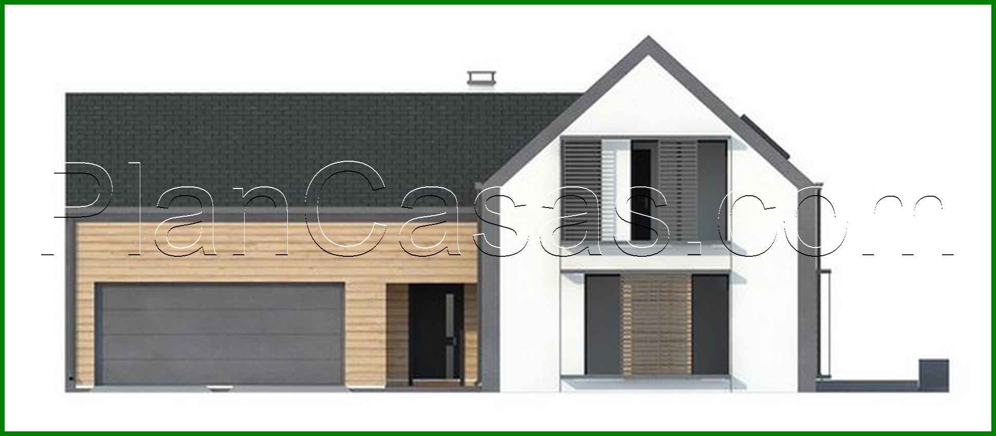 Galería de visualizaciones - Cabaña con ático y garaje para dos coches