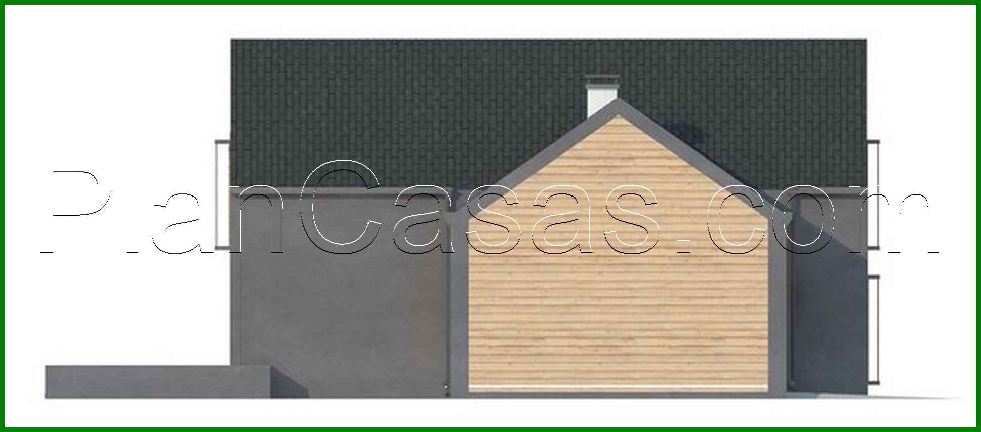 Galería de visualizaciones - Cabaña con ático y garaje para dos coches