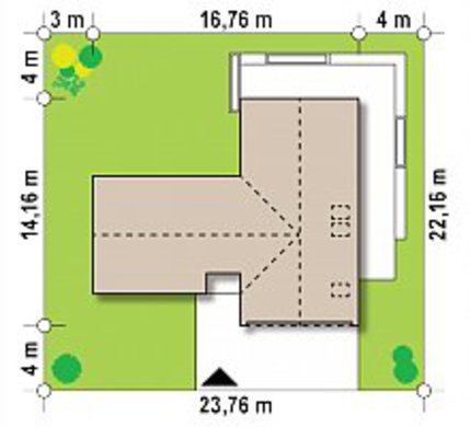 Galería de visualizaciones - Cabaña con ático y garaje para dos coches