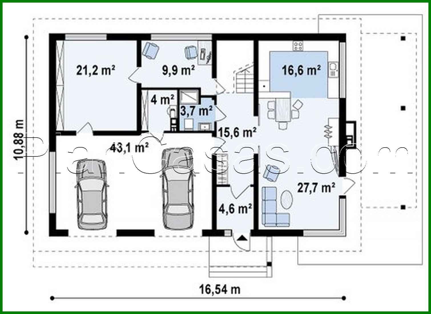 Galería de visualizaciones - Casa elegante con una amplia terraza sobre el garaje