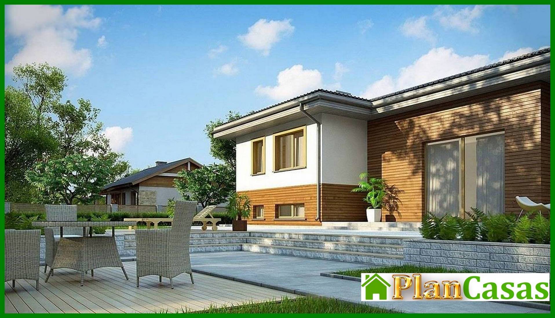 Galería de visualizaciones - Proyecto de casa con garaje en el sótano