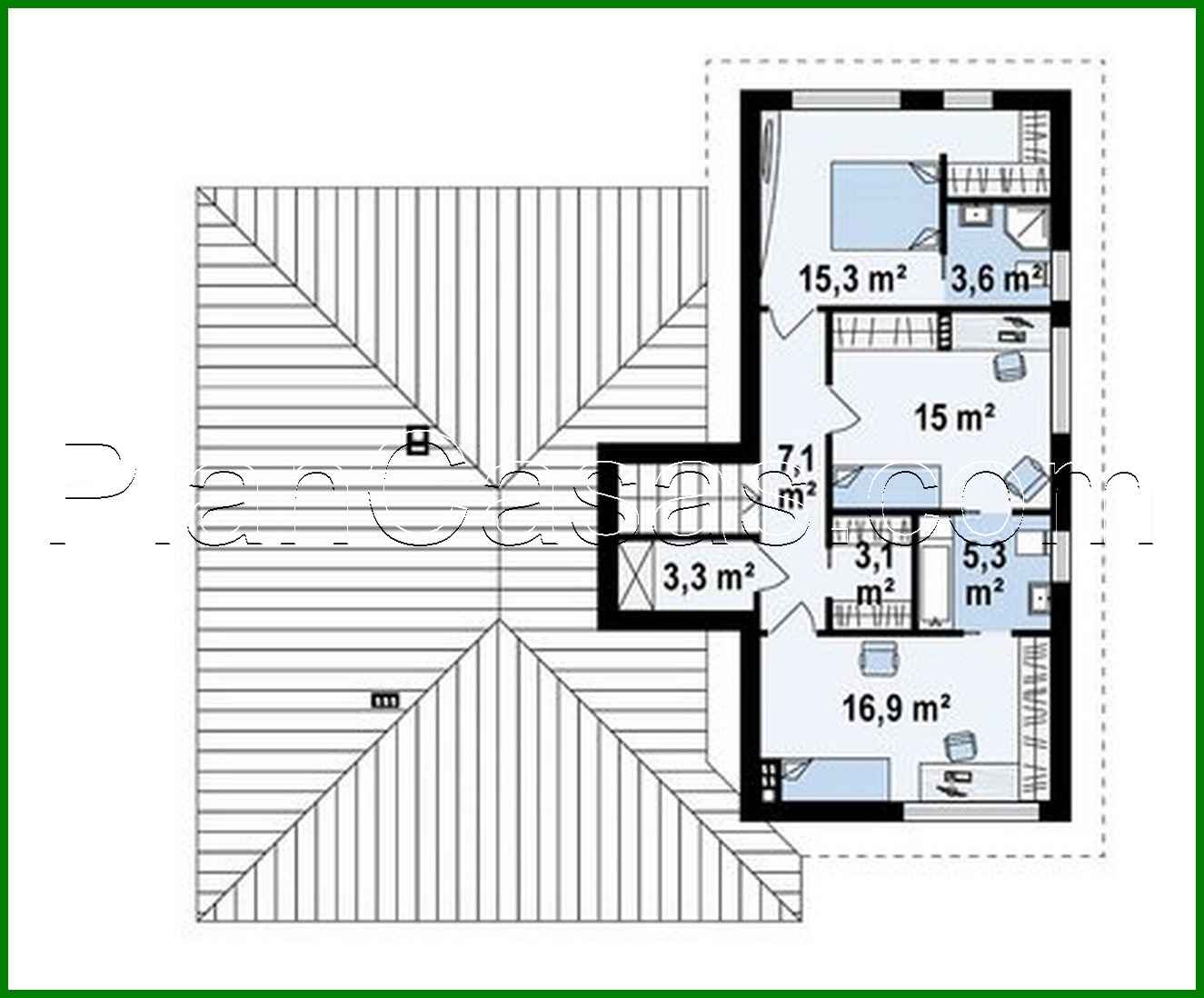 Galería de visualizaciones - Proyecto de casa con garaje en el sótano