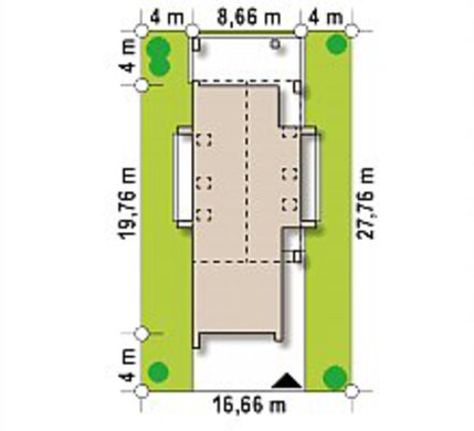 Visualization gallery - Project for the construction of a compact house for a narrow plot