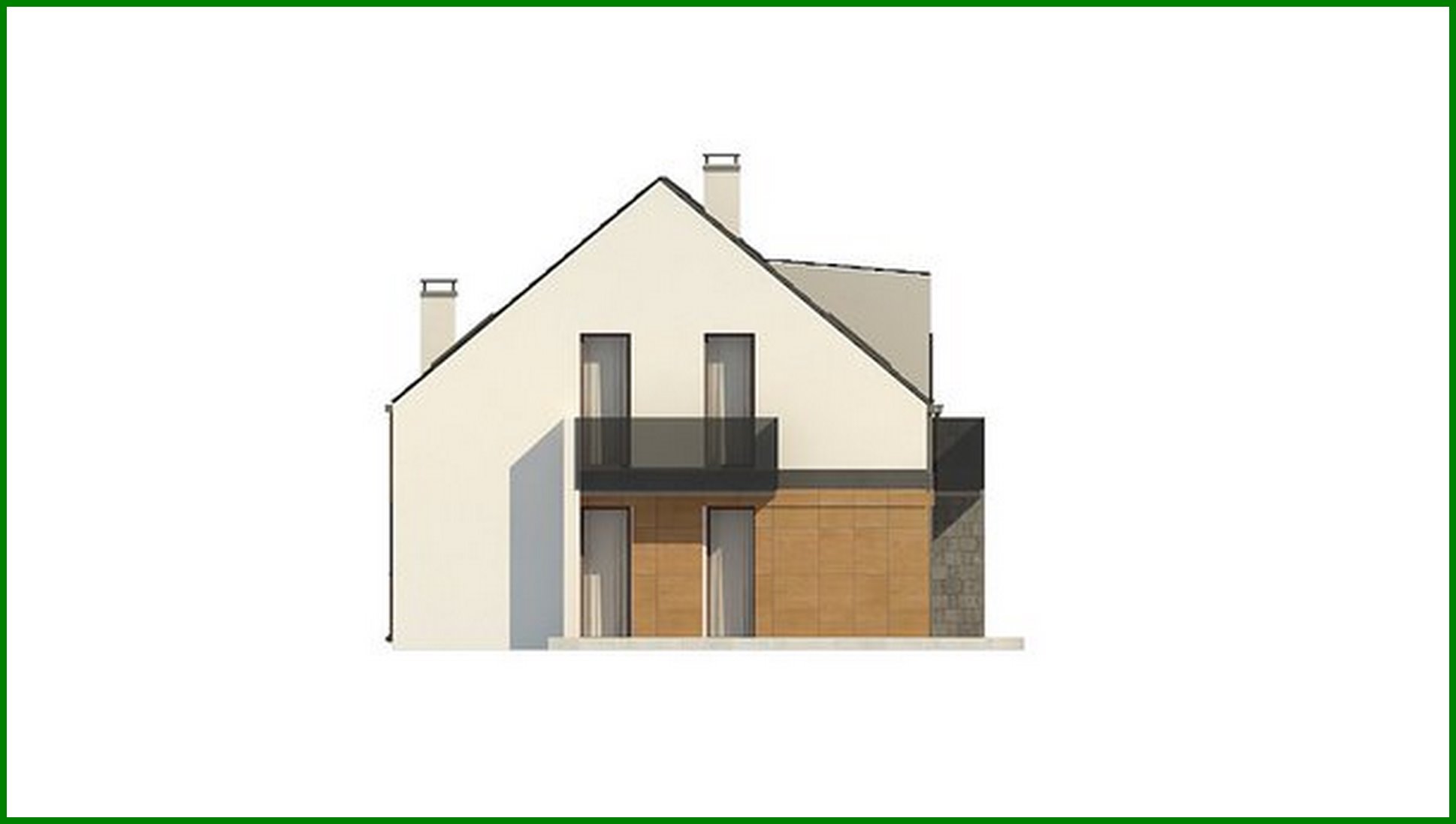 Galería de visualizaciones - Cabaña de dos plantas en estilo clásico con un toque ecléctico de cubismo