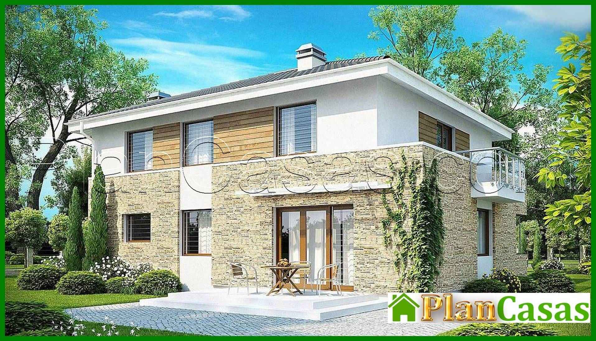 Stylish two-story house with an attached garage