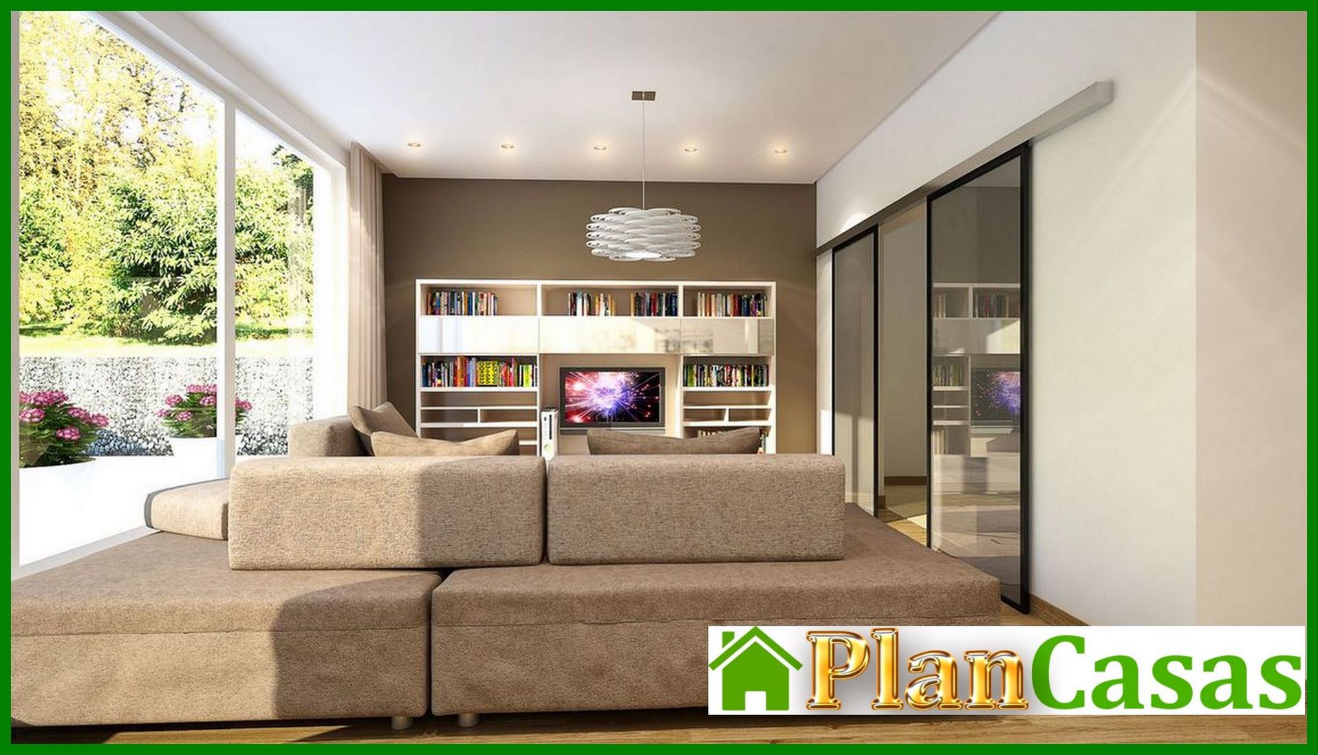 Galería de visualizaciones - Plano de un edificio residencial moderno lleno de luz