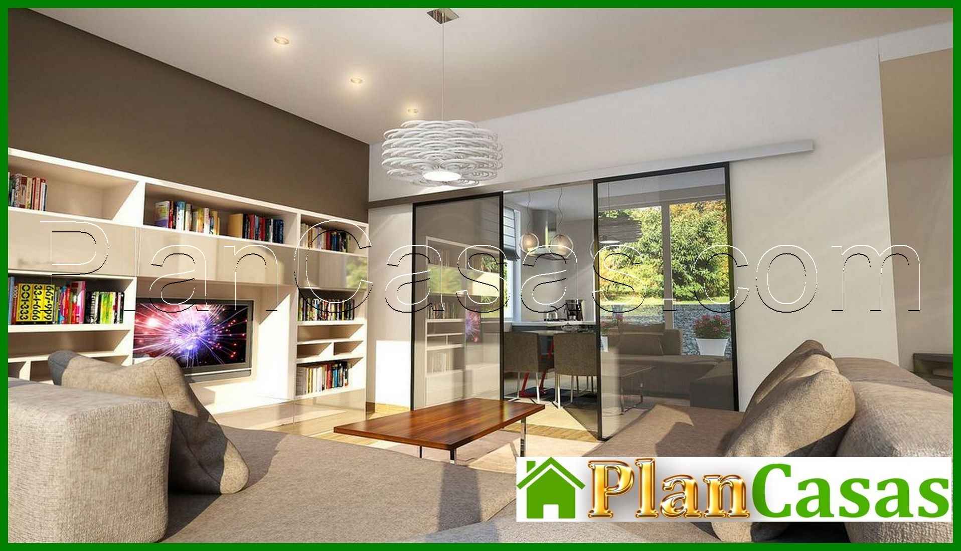 Galería de visualizaciones - Plano de un edificio residencial moderno lleno de luz