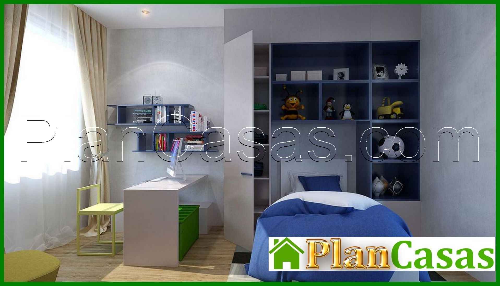 Galería de visualizaciones - Plano de un edificio residencial moderno lleno de luz