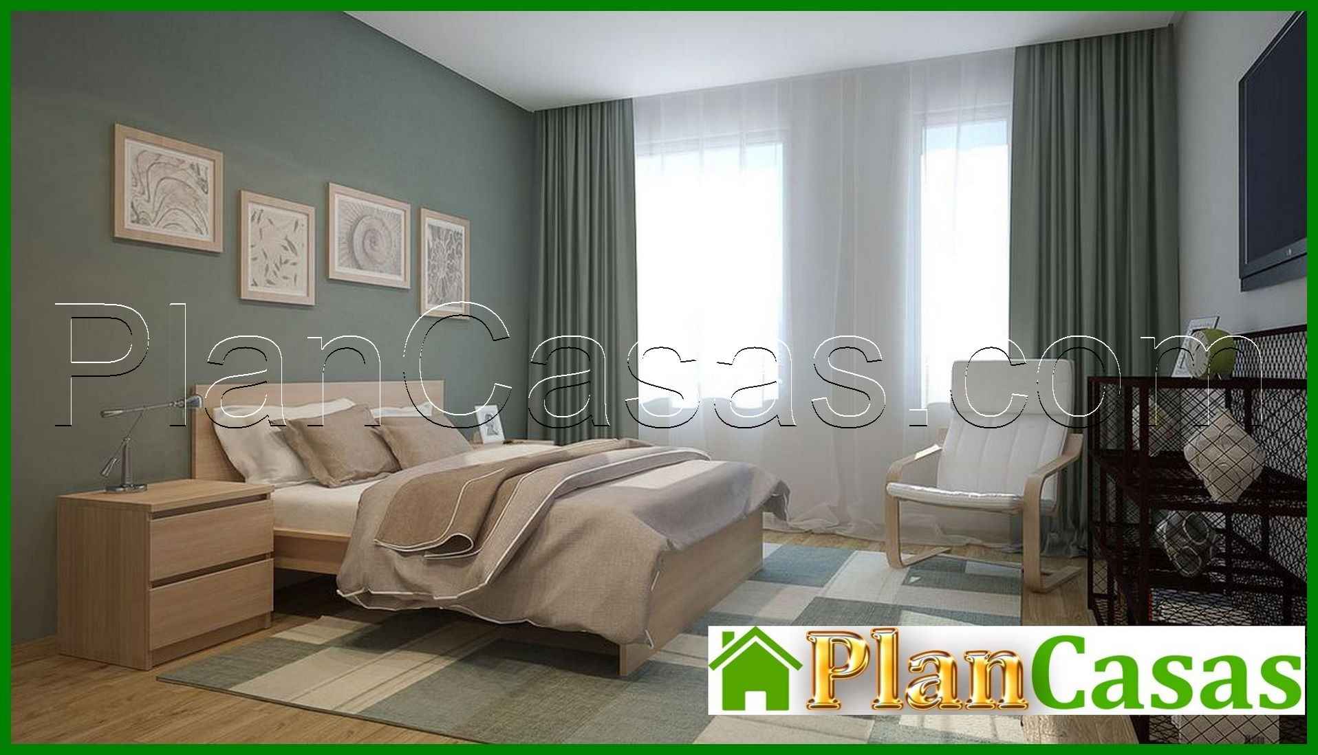 Galería de visualizaciones - Plano de un edificio residencial moderno lleno de luz