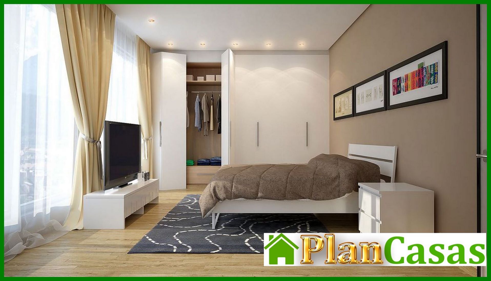 Galería de visualizaciones - Plano de un edificio residencial moderno lleno de luz