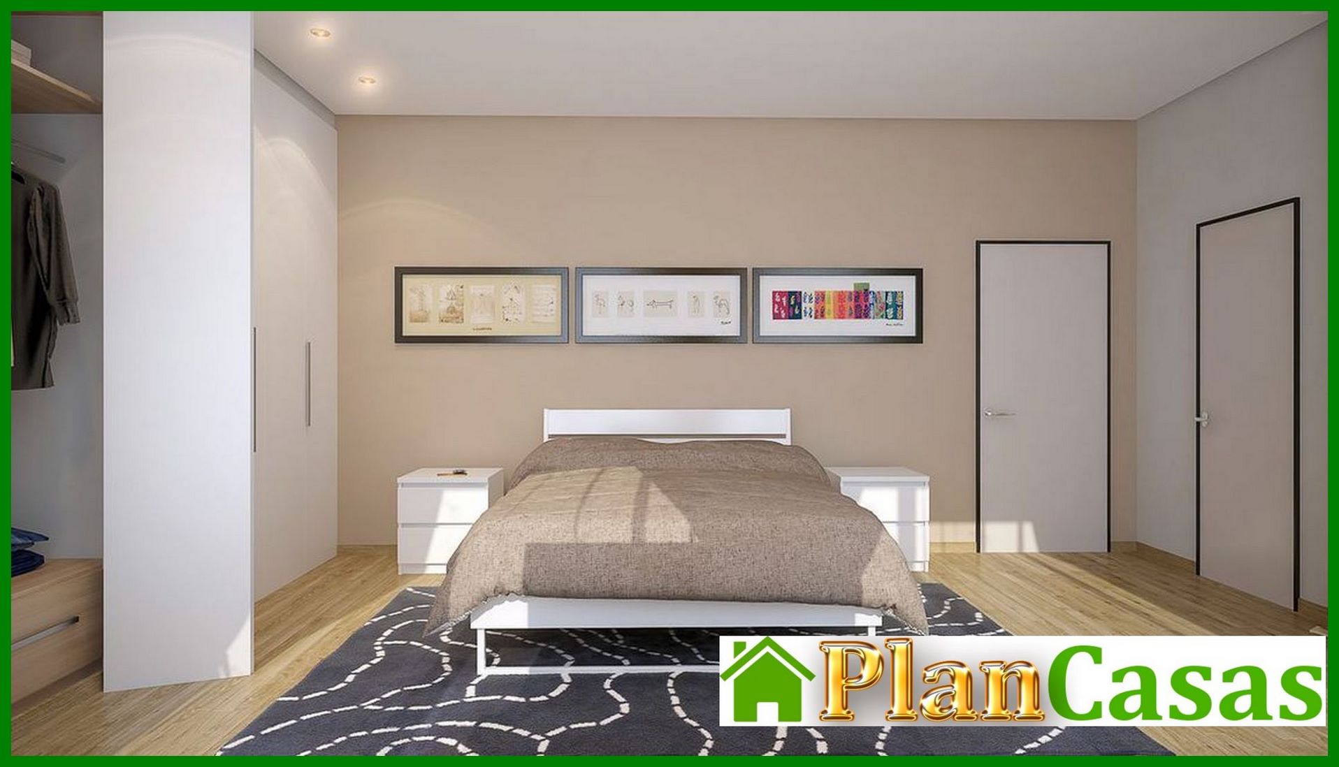 Galería de visualizaciones - Plano de un edificio residencial moderno lleno de luz