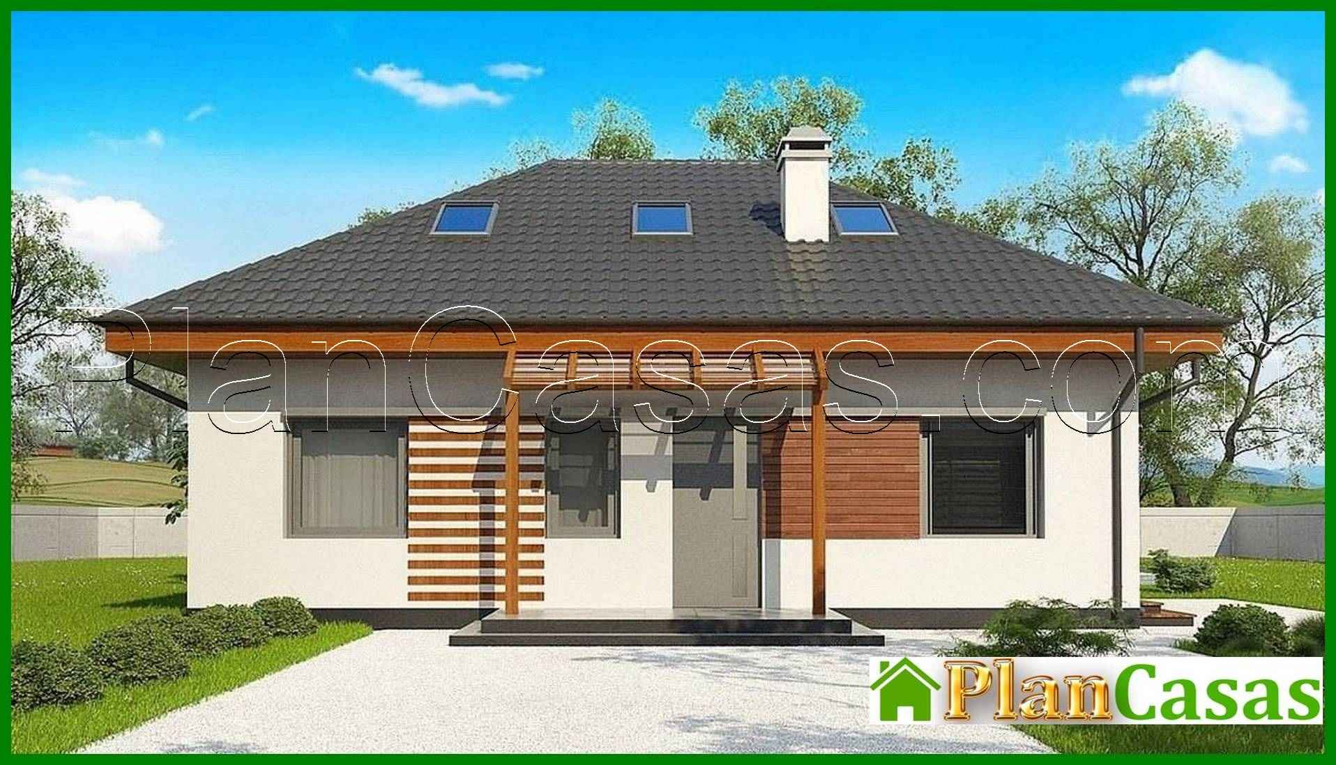 Proyecto clásico de una casa de campo de 10 x 12