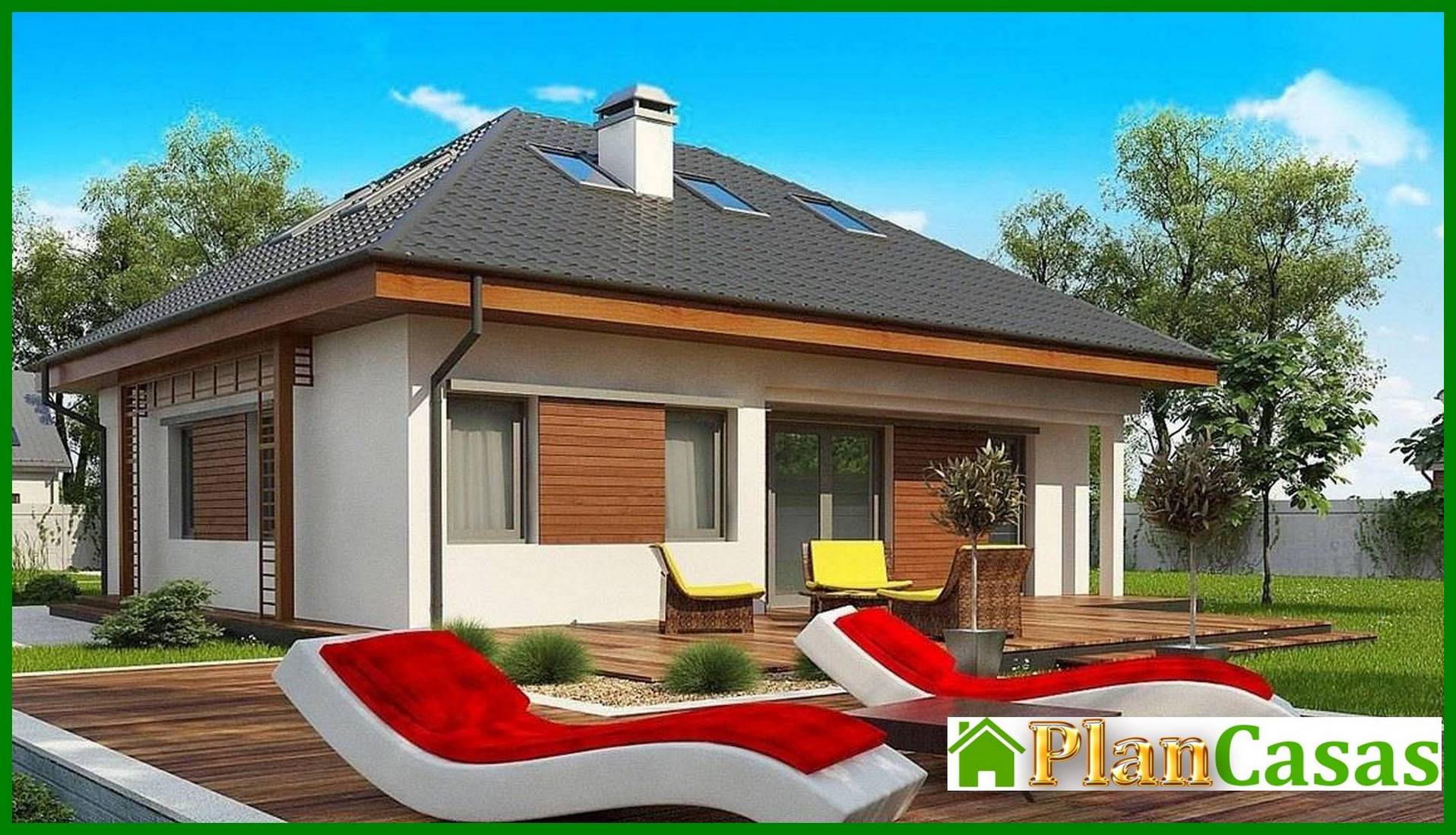 Galería de visualizaciones - Proyecto clásico de una casa de campo de 10 x 12