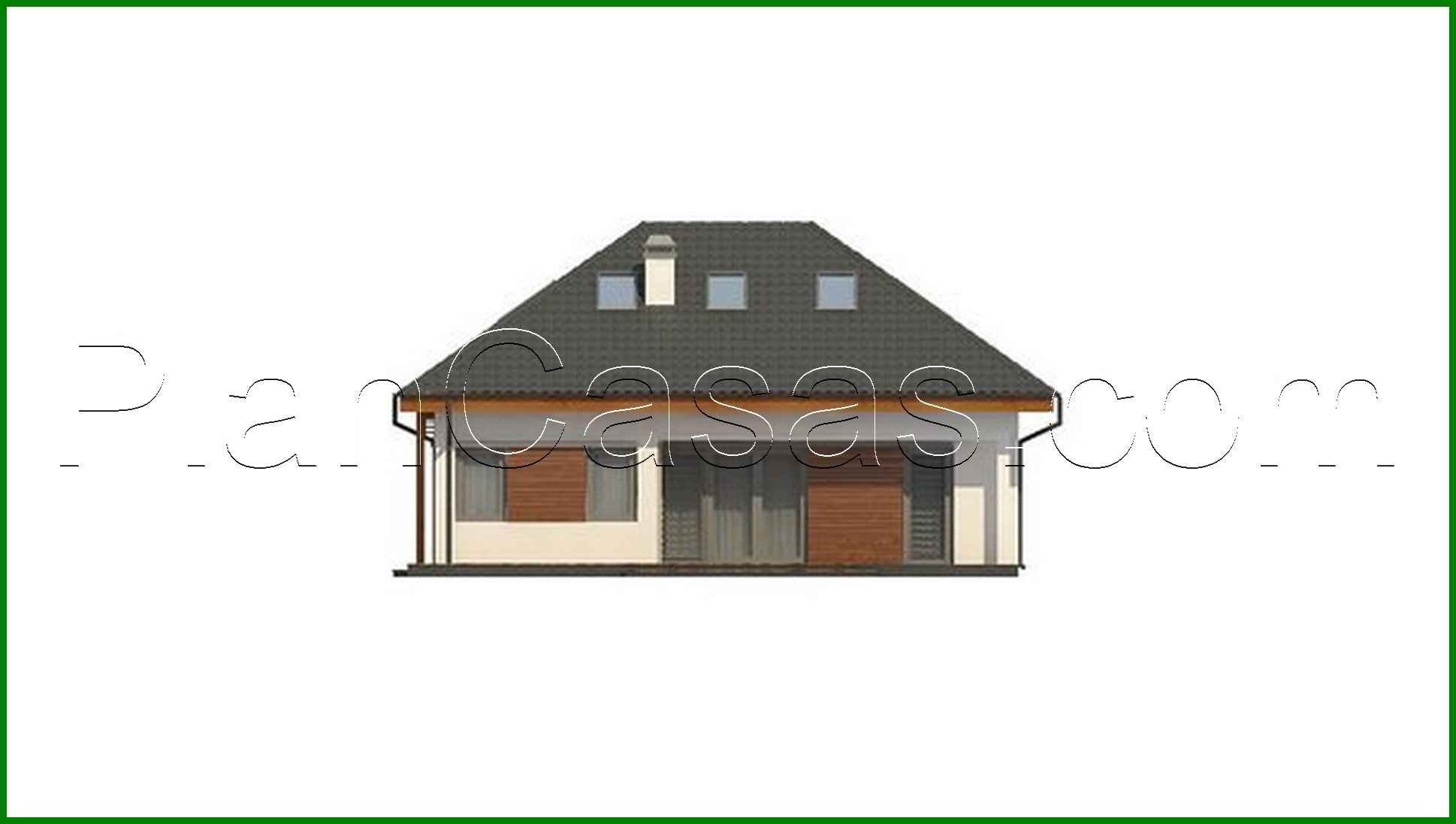 Galería de visualizaciones - Proyecto clásico de una casa de campo de 10 x 12