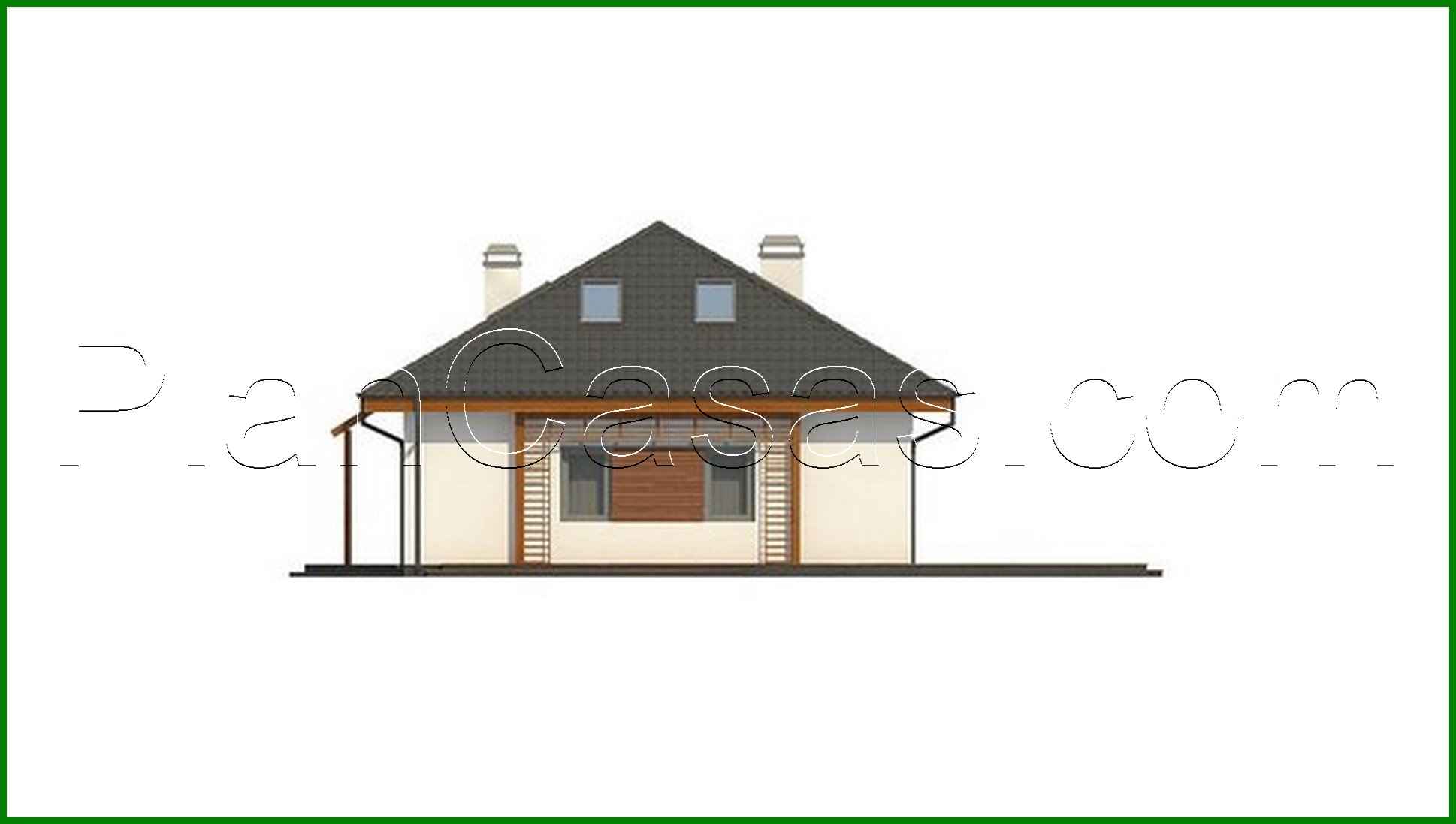 Galería de visualizaciones - Proyecto clásico de una casa de campo de 10 x 12