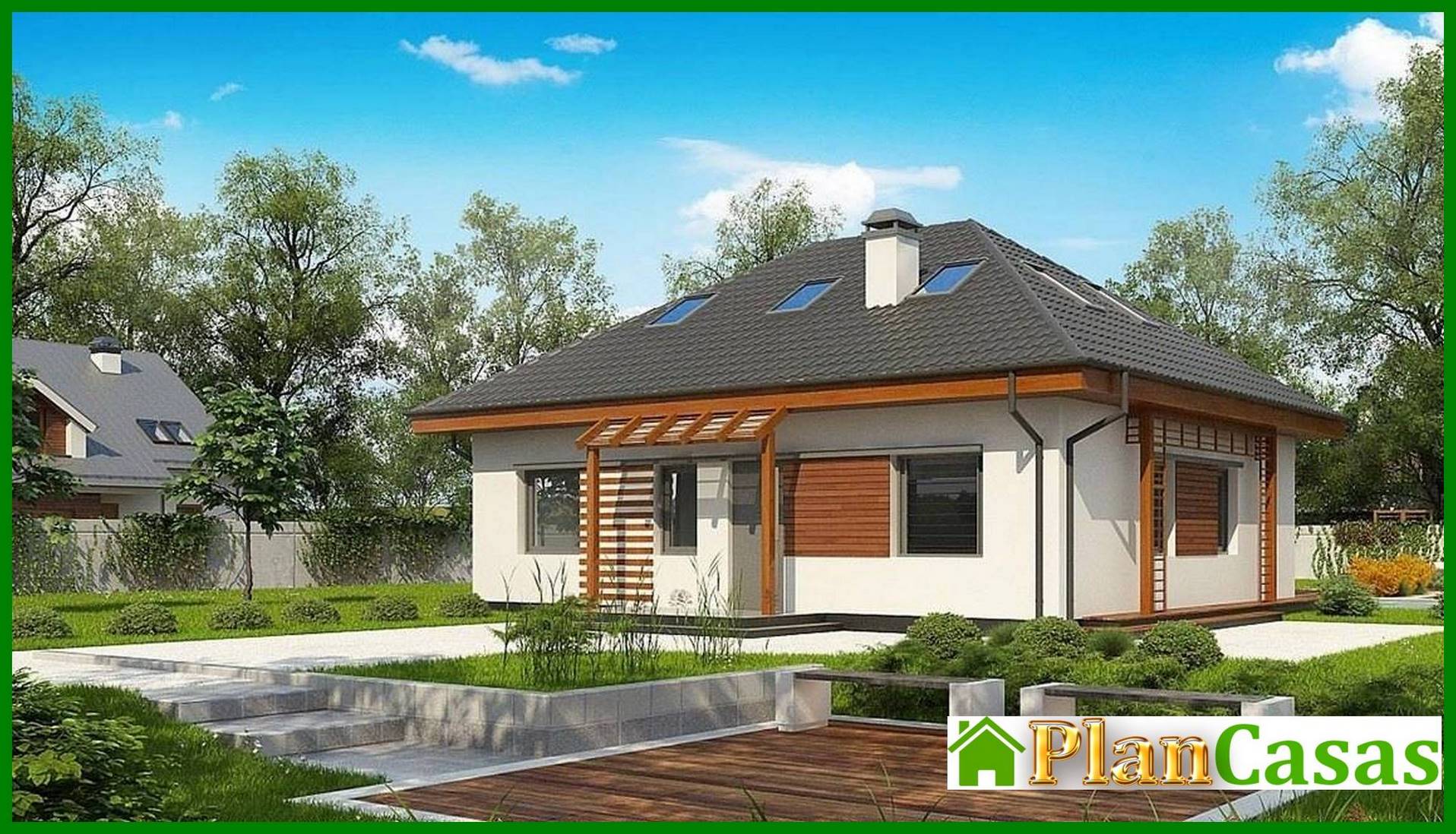 Galería de visualizaciones - Proyecto clásico de una casa de campo de 10 x 12