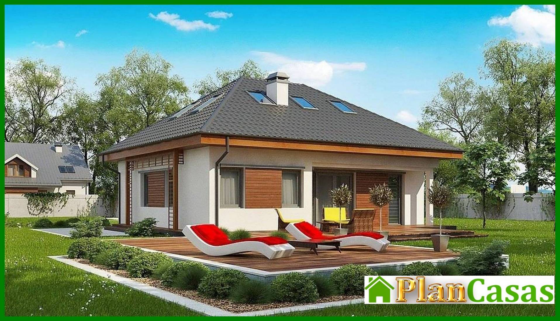 Galería de visualizaciones - Proyecto clásico de una casa de campo de 10 x 12