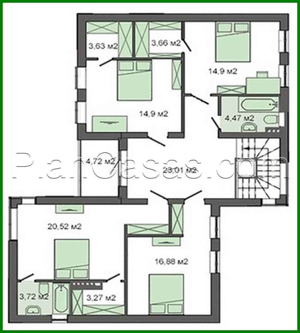 Galería de visualizaciones - Proyecto de una cabaña moderna con salón independiente y cocina-comedor