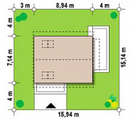 Galería de visualizaciones - Proyecto de una cabaña con ático de 7 x 9 en estilo clásico