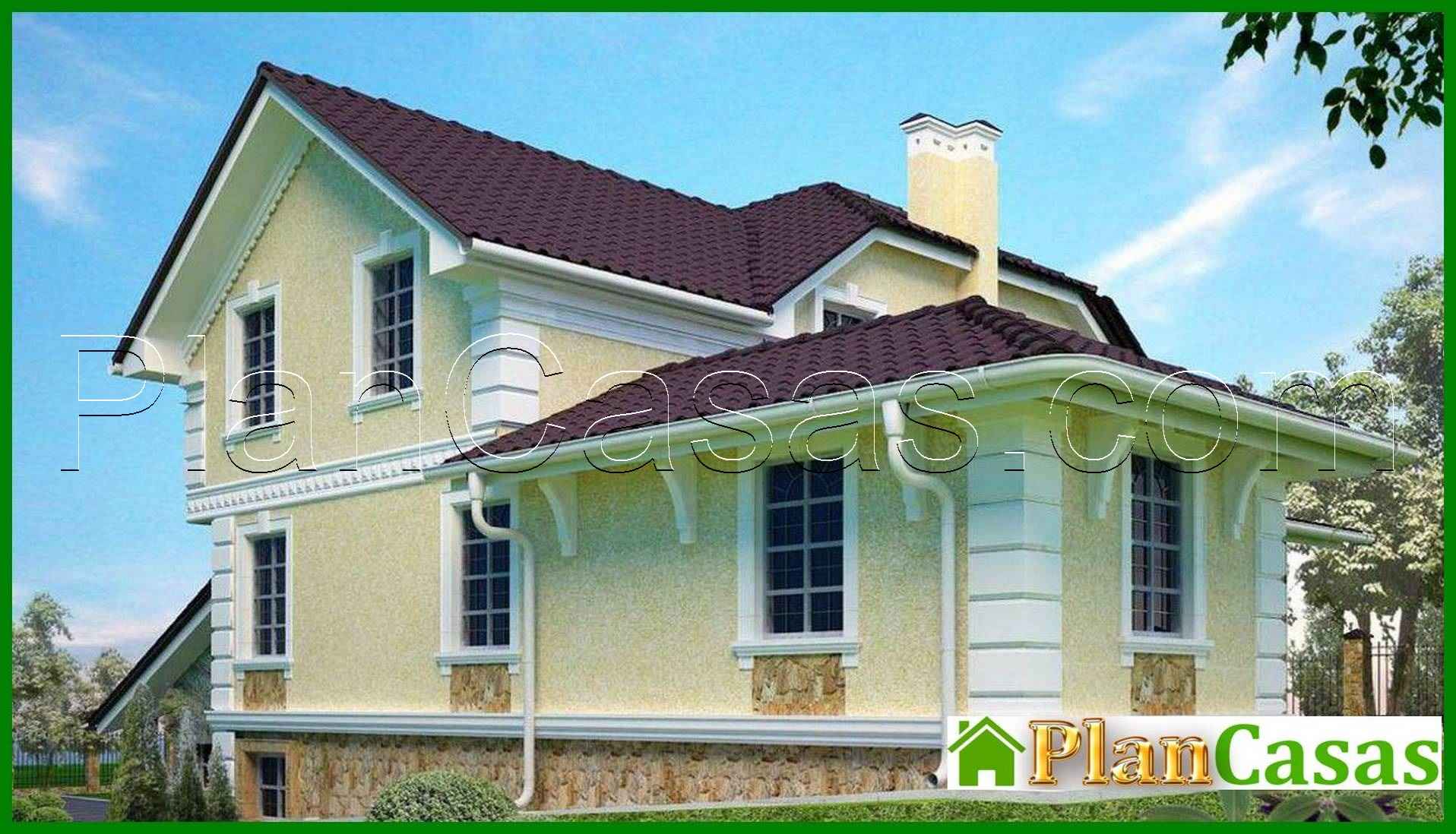 Visualization gallery - Project of a classic two-story mansion for a sloping plot