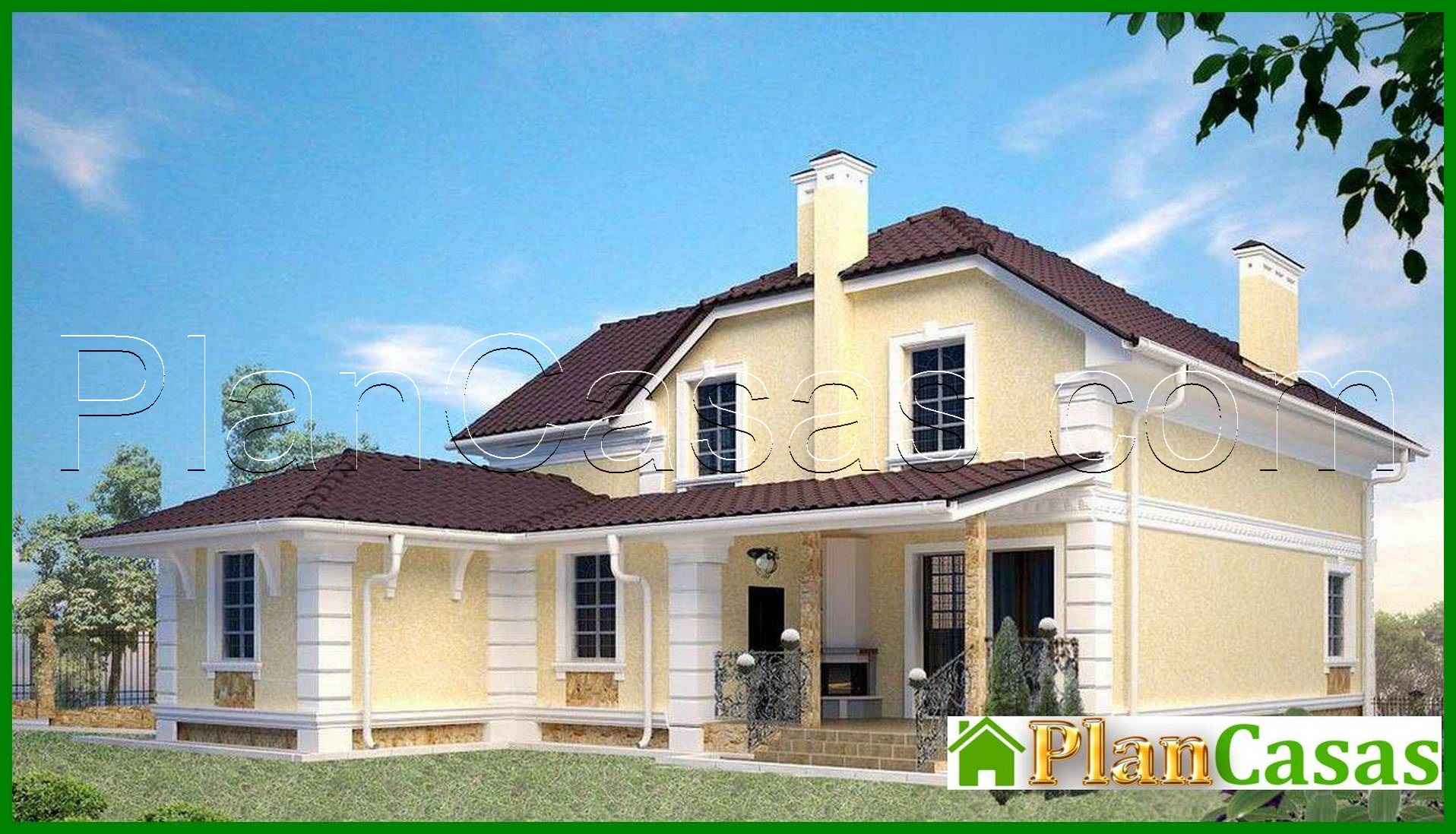 Visualization gallery - Project of a classic two-story mansion for a sloping plot