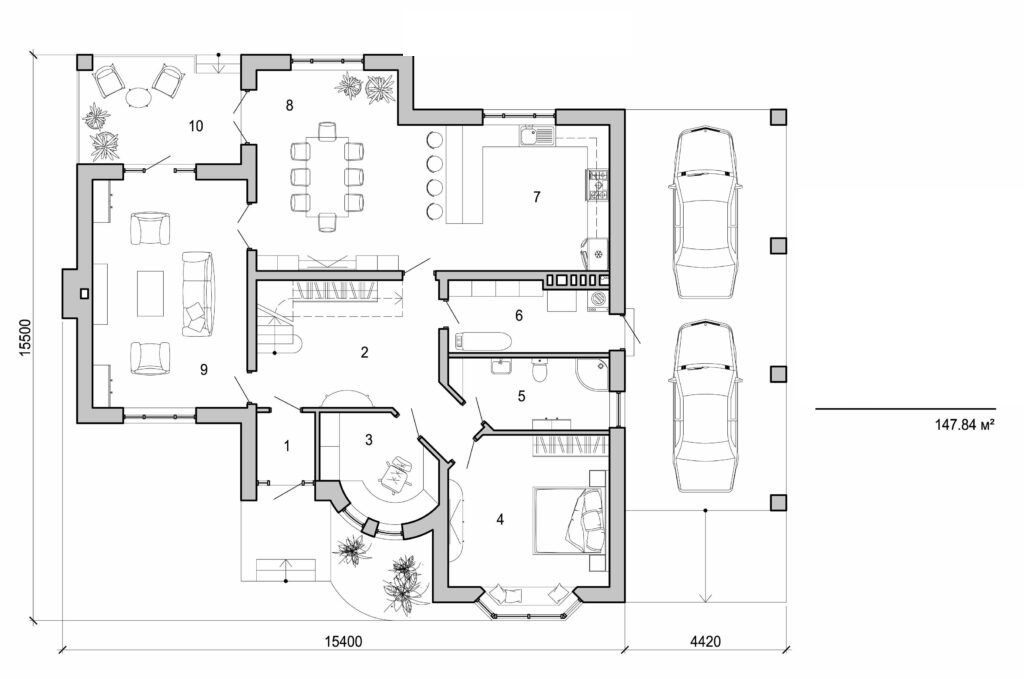 Galería de visualizaciones - Casa tipo castillo
