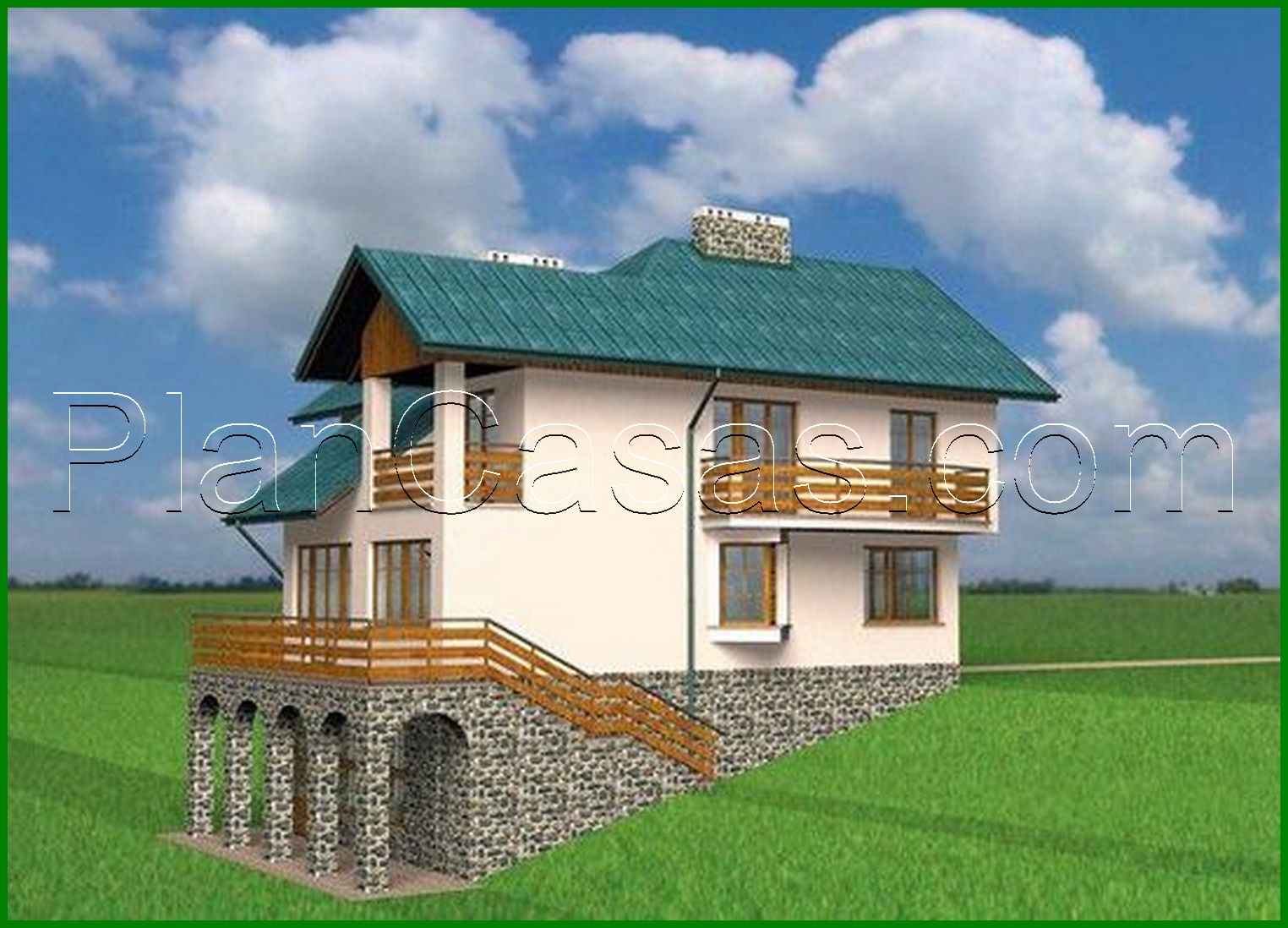 Visualization gallery - An interesting cottage project for an uneven plot