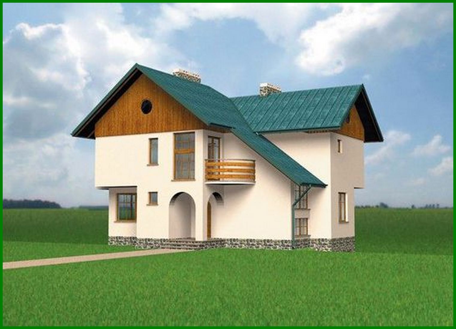 Visualization gallery - An interesting cottage project for an uneven plot