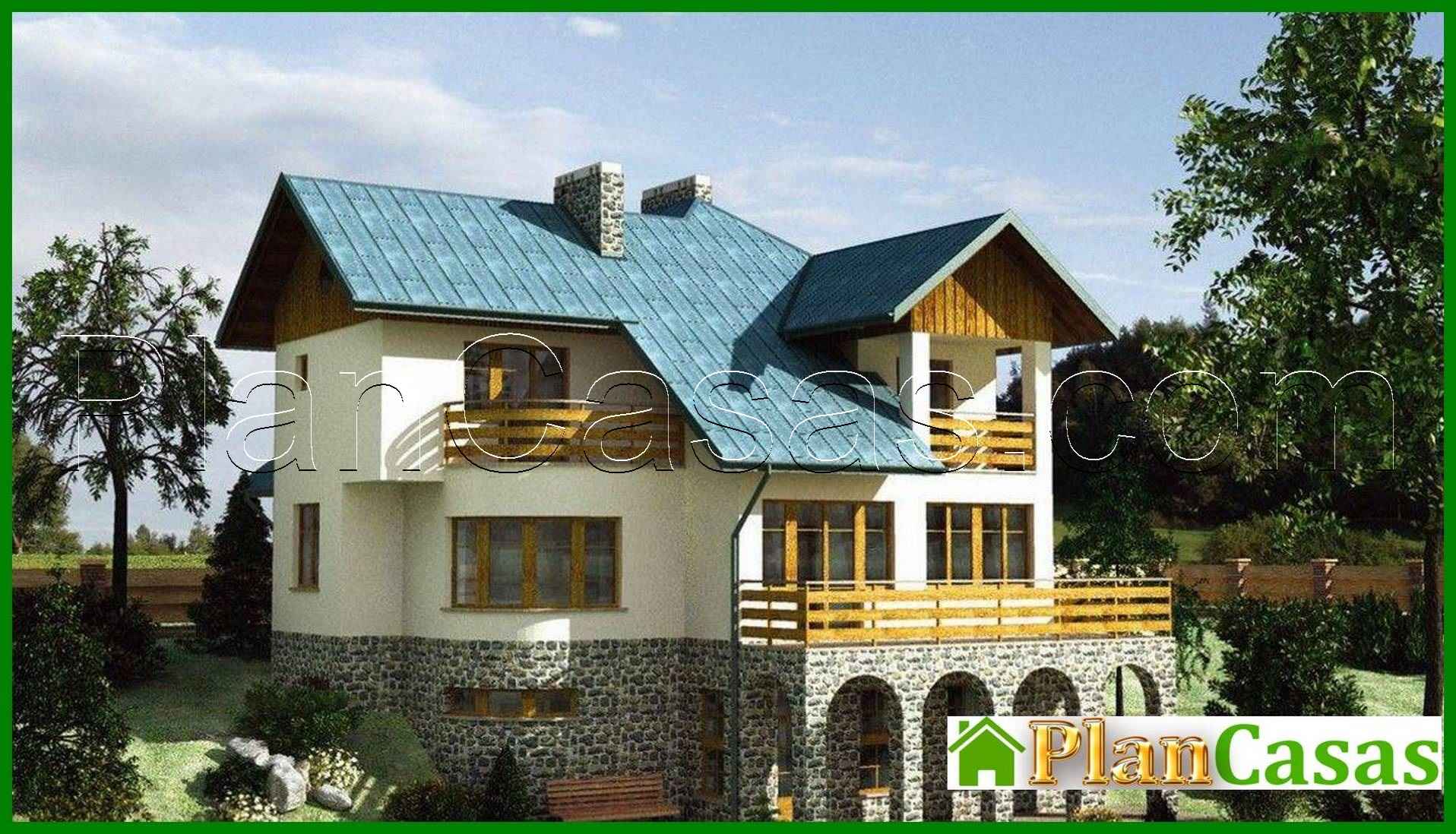 An interesting cottage project for an uneven plot