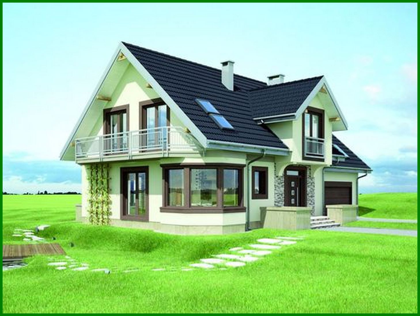 Galería de visualizaciones - Proyecto de una elegante casa de campo de mayor confort