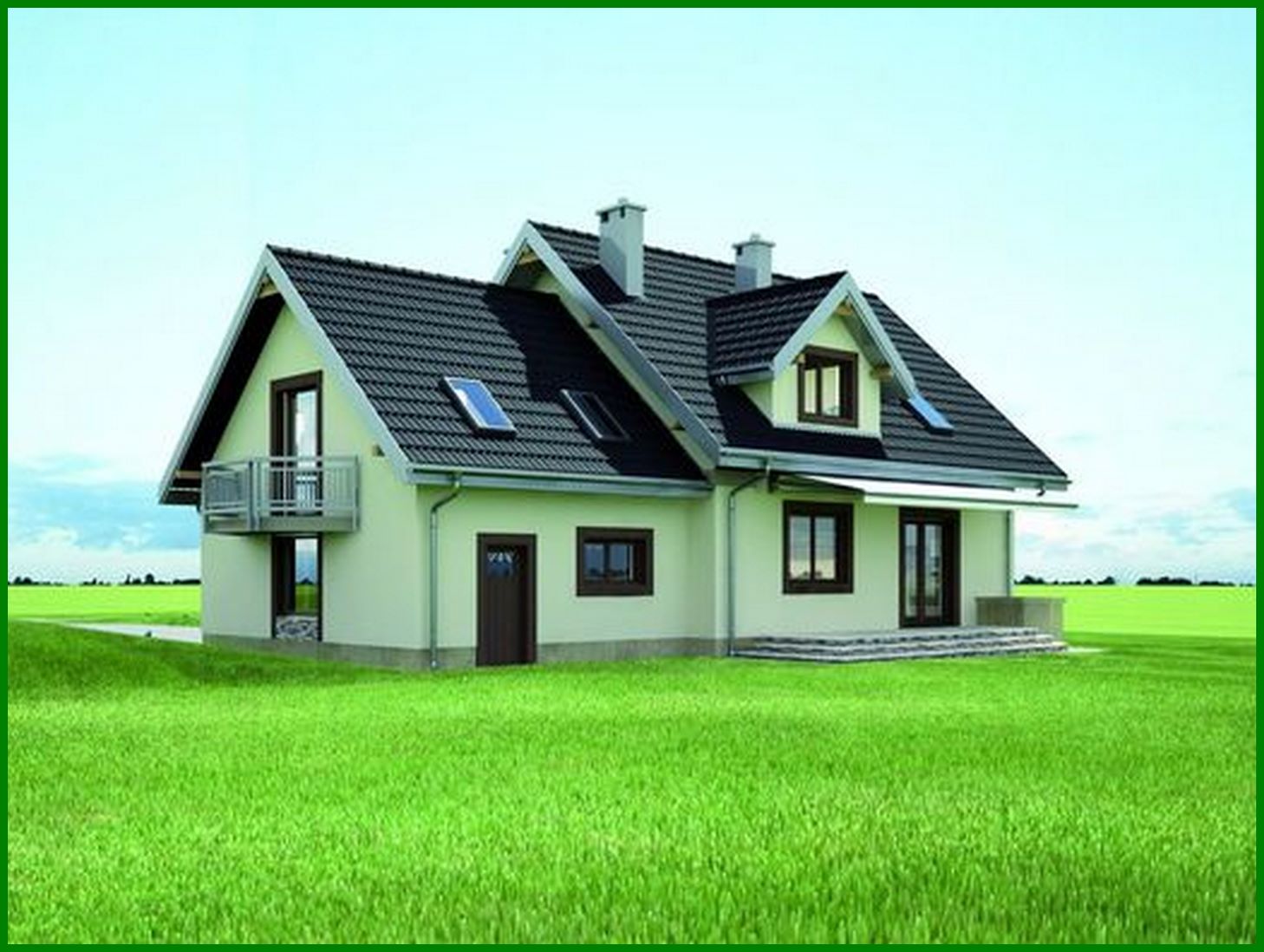 Galería de visualizaciones - Proyecto de una elegante casa de campo de mayor confort