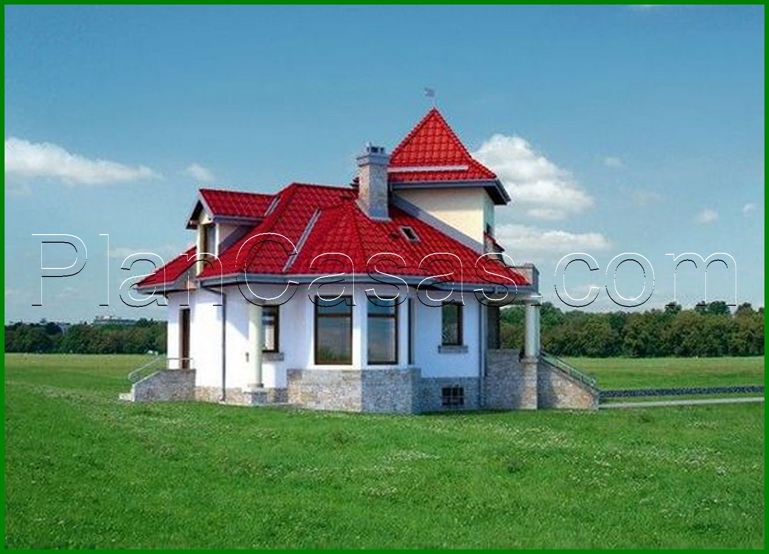 Visualization gallery - Plan of the mansion with an area of ​​231 square meters. m in a modern European style