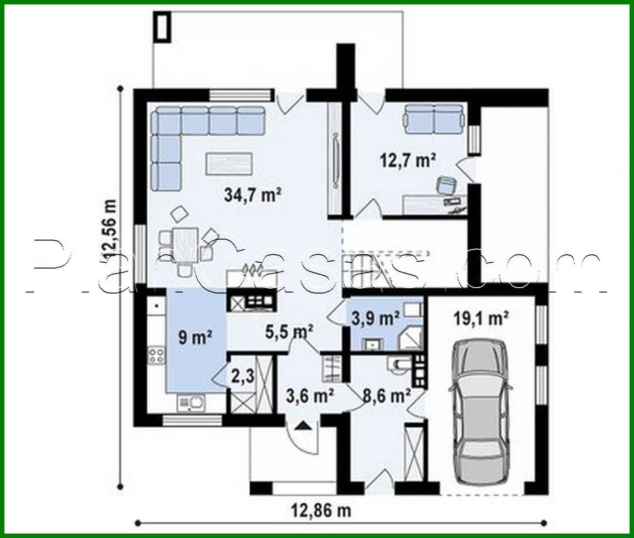 Visualization gallery - Attractive two-story house project with 1 car garage