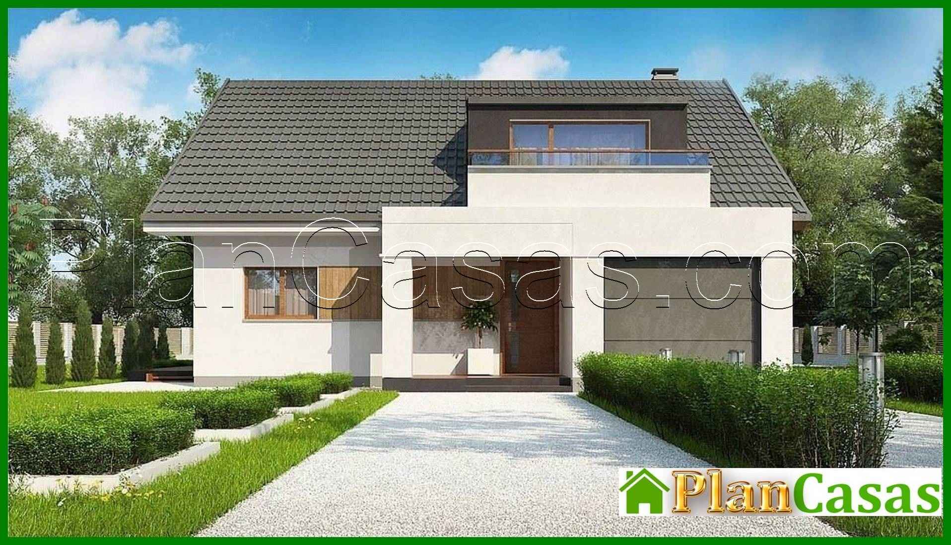 Proyecto clasico de una finca campestre con atico y garaje