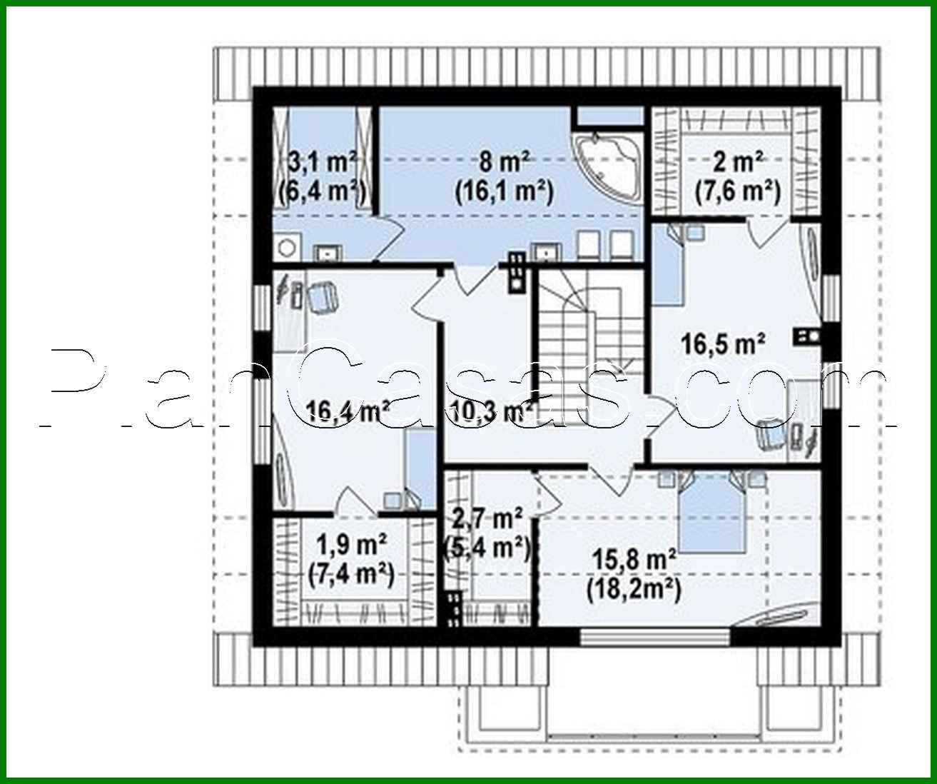 Galería de visualizaciones - Proyecto clasico de una finca campestre con atico y garaje