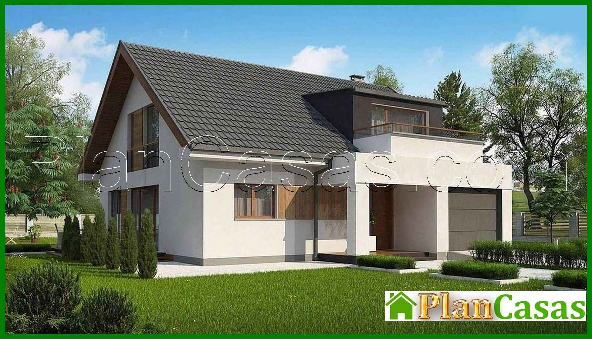 Galería de visualizaciones - Proyecto clasico de una finca campestre con atico y garaje