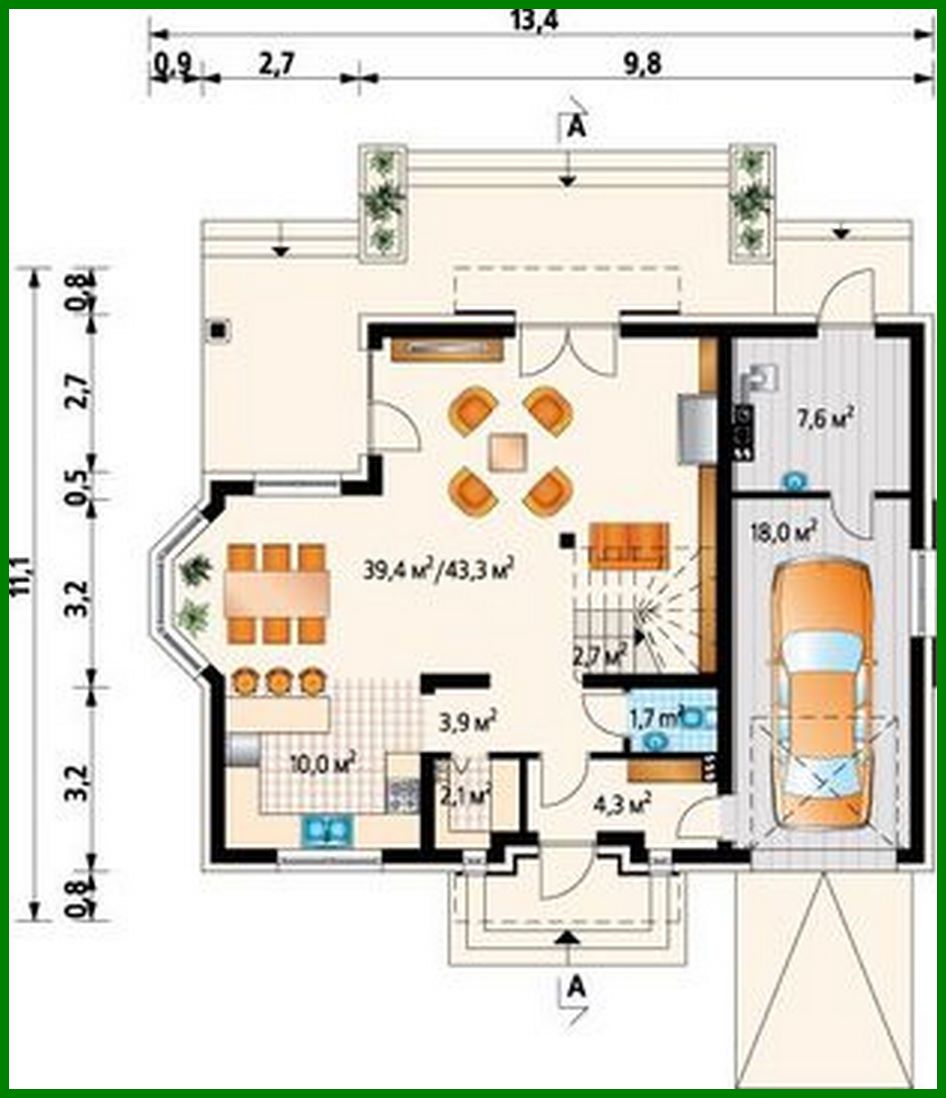 Galería de visualizaciones - Proyecto de una elegante casa de campo con un area de 190 m2