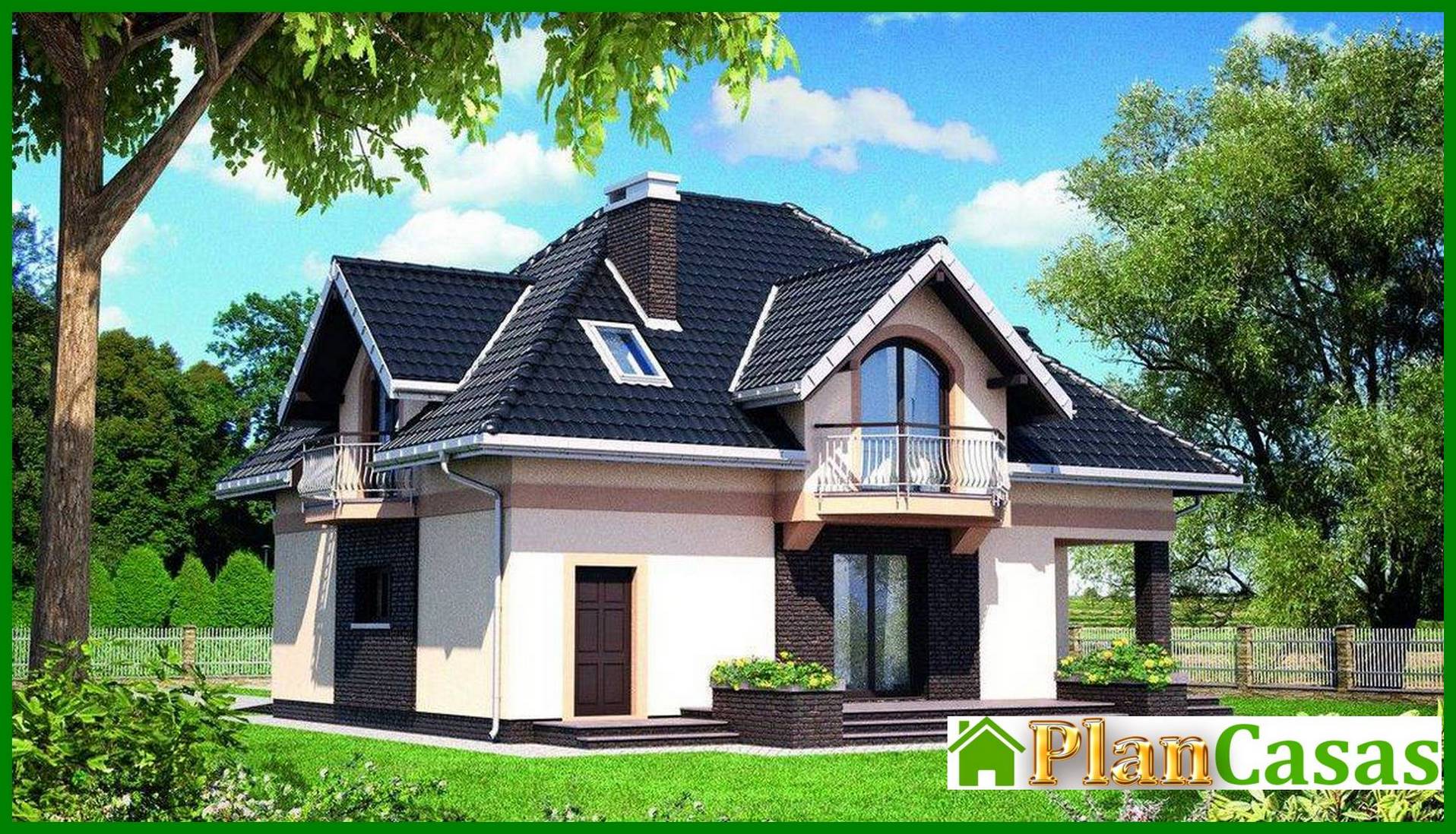 Galería de visualizaciones - Proyecto de una elegante casa de campo con un area de 190 m2