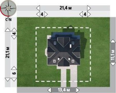 Galería de visualizaciones - Proyecto de una elegante casa de campo con un area de 190 m2