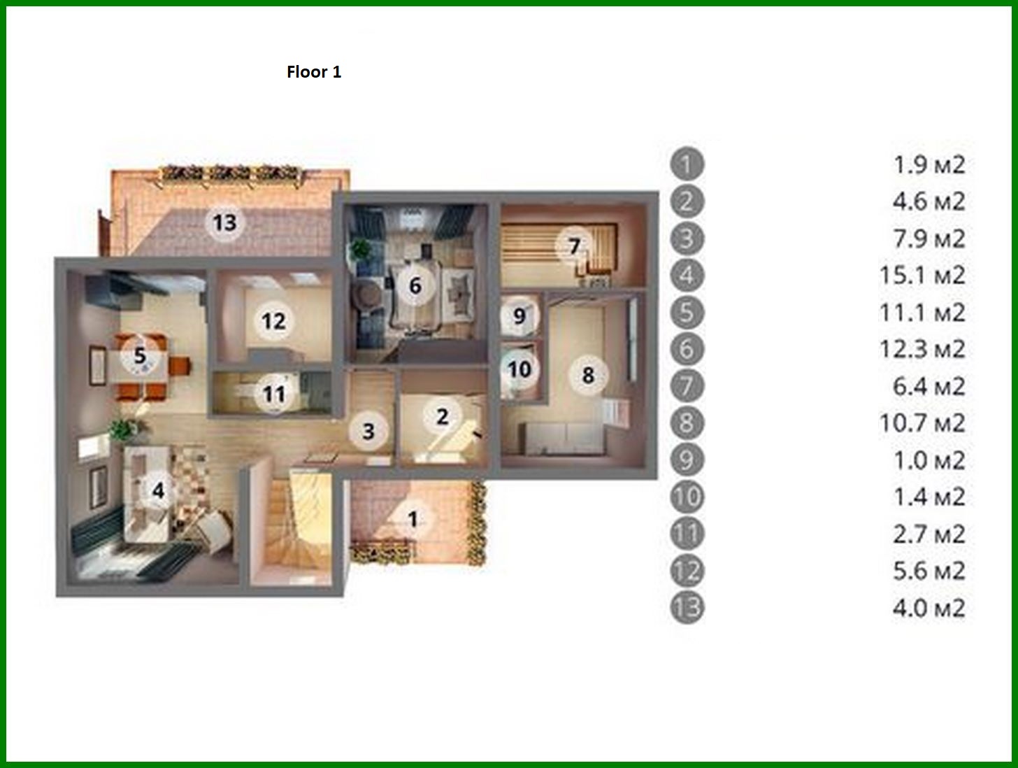 Galería de visualizaciones - Cabaña de lujo de dos plantas con sauna y sala de descanso